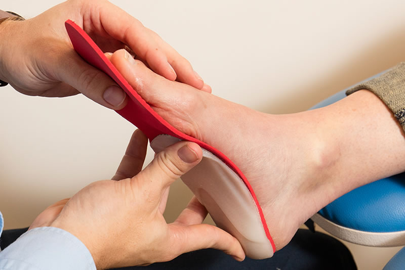 Fitting custom or bespoke orthotics at Galway foot clinic